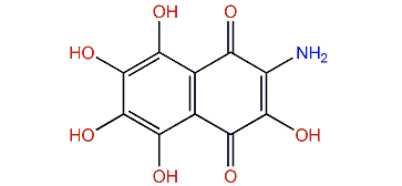 2-Amino-3,5,6,7,8-pentahydroxy-1,4-naphthoquinone